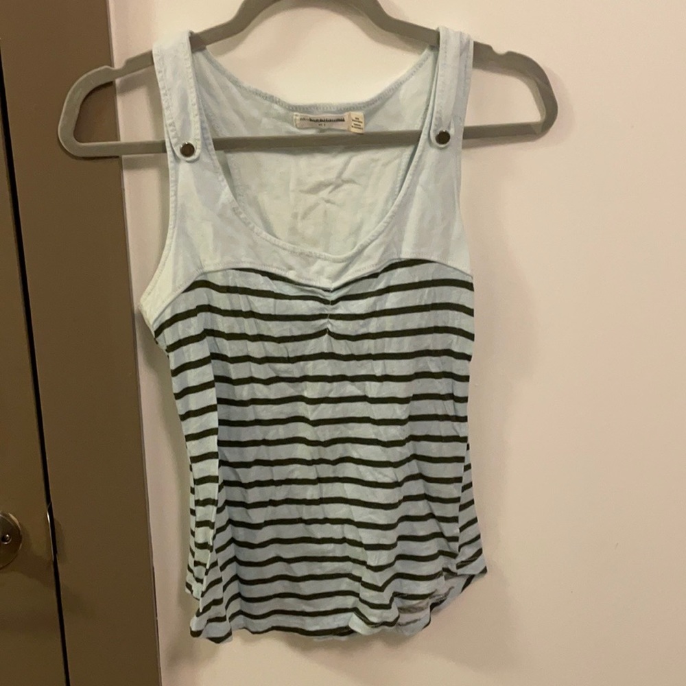 Light Blue Striped Tank Top